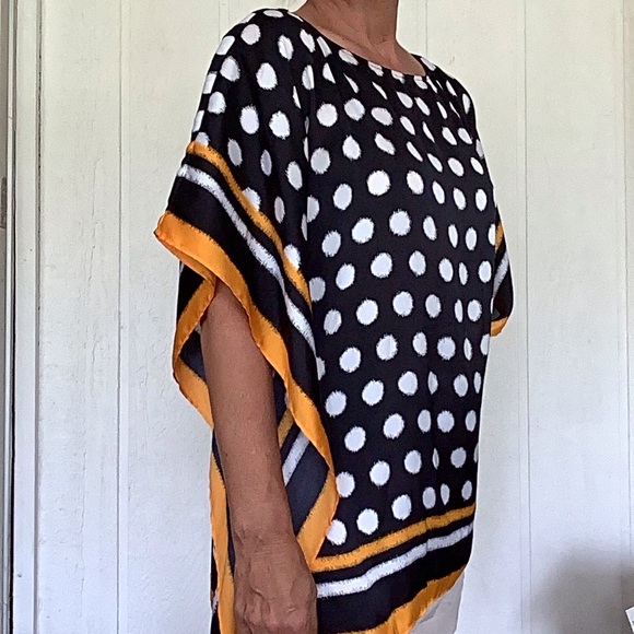 MICHAEL KORS KIMONO POLKA DOT TOP SMALL/MEDIUM - Picture 2 of 11